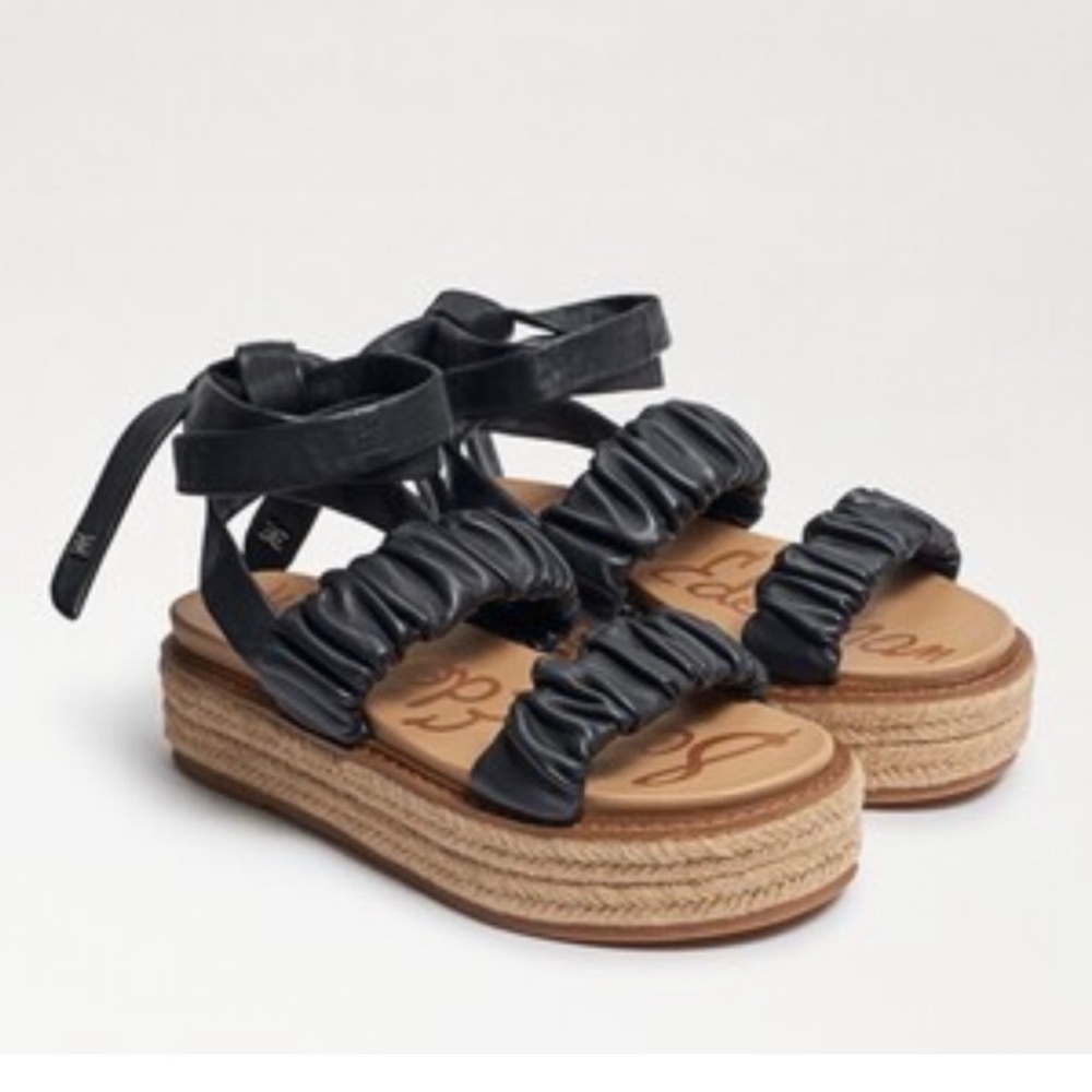 Sam Edelman-Platform Sandals-Black-Size8